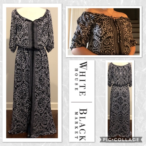 White House Black Market Dresses & Skirts - White House Black Market Off Shoulder Maxi Dress